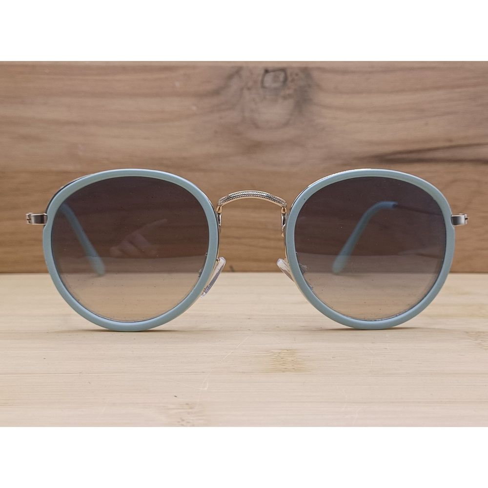 ZARA Teal Round Aviator Style Frames 1903 001 400 Sunglasses